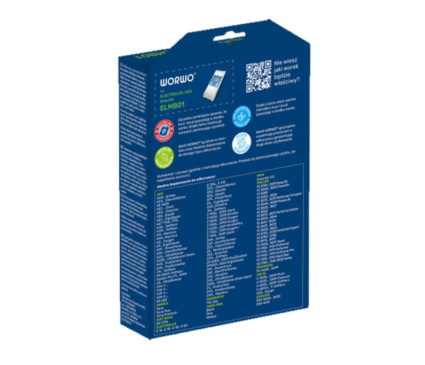 WORWO WORKI ELECTROLUX/PHILIPS WOR-BAG ELMB01 /KPL4 - 1504887 - zdjęcie 2